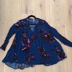 Free People floral tunic top